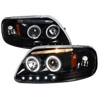 Spec'D Tuning Products - Spec-D 1997-2004 Ford F-150 / 1997-2002 Expedition Dual Halo Projector Headlights (Jet Black Housing/Clear Lens) - Image 1