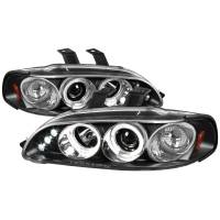Spec'D Tuning Products - Spec-D 1992-1995 Honda Civic Dual Halo Projector Headlights (Matte Black Housing/Clear Lens) - Image 1