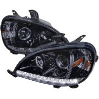 Spec'D Tuning Products - Spec-D 1998-2001 Mercedes Benz W163 ML Class Projector Headlights w/ SMD LED Light Strip (Glossy Black Housing/Smoke Lens) - Image 1