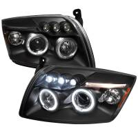 Spec'D Tuning Products - Spec-D 2007-2012 Dodge Caliber Dual Halo Projector Headlights (Matte Black Housing/Clear Lens) - Image 1