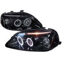 Spec'D Tuning Products - Spec-D 1999-2000 Honda Civic Dual Halo Projector Headlights (Glossy Black Housing/Smoke Lens) - Image 1