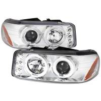 Spec'D Tuning Products - Spec-D 1999-2006 GMC Sierra/Yukon/Yukon XL Dual Halo Projector Headlights (Chrome Housing/Clear Lens) - Image 1