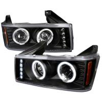 Spec'D Tuning Products - Spec-D 2004-2012 Chevrolet Colorado/ GMC Canyon Dual Halo Projector Headlights (Matte Black Housing/Clear Lens) - Image 1
