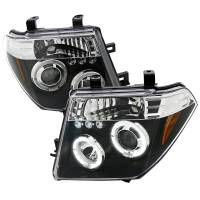 Spec'D Tuning Products - Spec-D 2005-2007 Nissan Pathfinder/ 2005-2008 Frontier Dual Halo Projector Headlights (Matte Black Housing/Clear Lens) - Image 1