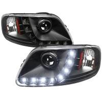 Spec'D Tuning Products - Spec-D 1997-2004 Ford F-150 / 1997-2002 Expedition Projector Headlights w/ SMD LED Light Strip (Matte Black Housing/Clear Lens) - Image 1