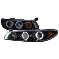Spec'D Tuning Products - Spec-D 1997-2003 Pontiac Grand Prix Dual Halo Projector Headlights (Glossy Black Housing/Smoke Lens) - Image 1