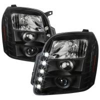 Spec'D Tuning Products - Spec-D 2007-2014 GMC Yukon/Yukon XL 1500/2500 Projector Headlights (Matte Black Housing/Clear Lens) - Image 1