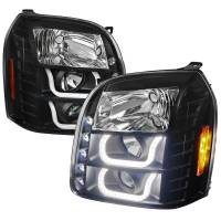 Spec'D Tuning Products - Spec-D 2007-2014 GMC Yukon/Yukon XL 1500/2500 LED U-Bar Projector Headlights (Matte Black Housing/Clear Lens) - Image 1