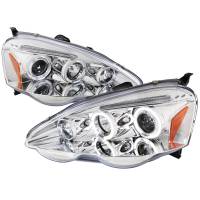 Spec'D Tuning Products - Spec-D 2002-2004 Acura RSX Dual Halo Projector Headlights (Chrome Housing/Clear Lens) - Image 1