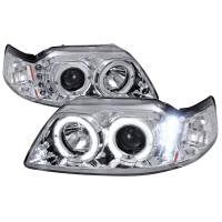 Spec'D Tuning Products - Spec-D 1999-2004 Ford Mustang Dual Halo Projector Headlights (Chrome Housing/Clear Lens) - Image 1