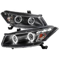 Spec'D Tuning Products - Spec-D 2008-2012 Honda Accord Coupe Dual Halo Projector Headlights (Matte Black Housing/Clear Lens) - Image 1