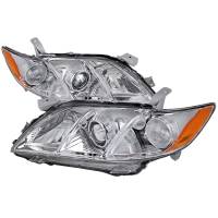 Spec'D Tuning Products - Spec-D 2007-2009 Toyota Camry Projector Headlights w/ Amber Reflectors (Chrome Housing/Clear Lens) - Image 1