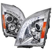 Spec'D Tuning Products - Spec-D 2008-2014 Cadillac CTS Projector Headlights w/LED Light Strip (Chrome Housing/Clear Lens) - Image 1
