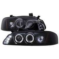 Spec'D Tuning Products - Spec-D 2000-2003 Nissan Sentra Dual Halo Projector Headlights (Glossy Black Housing/Smoke Lens) - Image 1