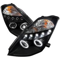 Spec'D Tuning Products - Spec-D 2003-2005 Nissan 350Z Dual Halo Projector Headlights (Matte Black Housing/Clear Lens) - Image 1