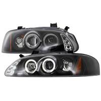 Spec'D Tuning Products - Spec-D 2000-2003 Nissan Sentra Dual Halo Projector Headlights (Matte Black Housing/Clear Lens) - Image 1