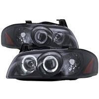 Spec'D Tuning Products - Spec-D 2004-2006 Nissan Sentra Dual Halo Projector Headlights (Glossy Black Housing/Smoke Lens) - Image 1
