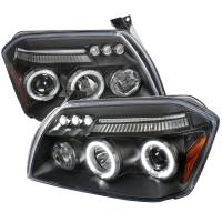 Spec'D Tuning Products - Spec-D 2005-2007 Dodge Magnum Dual Halo Projector Headlights (Matte Black Housing/Clear Lens) - Image 1