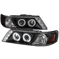Spec'D Tuning Products - Spec-D 1995-1999 Nissan Sentra/200SX Dual Halo Projector Headlights (Matte Black Housing/Clear Lens) - Image 1