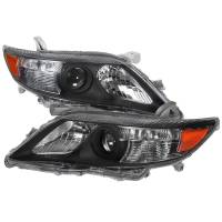 Spec'D Tuning Products - Spec-D 2010-2011 Toyota Camry Projector Headlights w/ Amber Reflectors (Matte Black Housing/Clear Lens) - Image 1