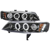Spec'D Tuning Products - Spec-D 1994-1997 Honda Accord Dual Halo Projector Headlights (Matte Black Housing/Clear Lens) - Image 1