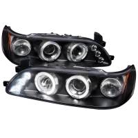 Spec'D Tuning Products - Spec-D 1993-1997 Toyota Corolla Dual Halo Projector Headlights (Matte Black Housing/Clear Lens) - Image 1