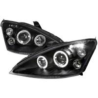 Spec'D Tuning Products - Spec-D 2000-2004 Ford Focus Dual Halo Projector Headlights (Matte Black Housing/Clear Lens) - Image 1