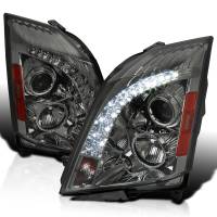 Spec'D Tuning Products - Spec-D 2008-2014 Cadillac CTS SMD LED Light Strip Projector Headlights (Chrome Housing/Smoke Lens) - Image 1