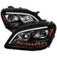 Spec'D Tuning Products - Spec-D 2006-2008 Mercedes Benz W164 ML Class LED Bar Projector Headlights w/ Sequential Turn Signal Lights (Jet Black Housing/Clear Lens) - Image 1