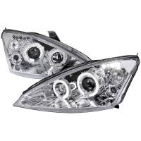 Spec'D Tuning Products - Spec-D 2000-2004 Ford Focus Dual Halo Projector Headlights (Chrome Housing/Clear Lens) - Image 1