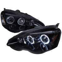 Spec'D Tuning Products - Spec-D 2002-2004 Acura RSX Dual Halo Projector Headlights (Glossy Black Housing/Smoke Lens) - Image 1