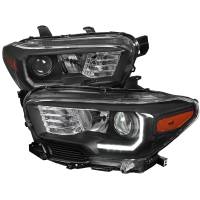 Spec'D Tuning Products - Spec-D 2016-2023 Toyota Tacoma LED Bar Projector Headlight (Matte Black Housing/Clear Lens) - Image 1
