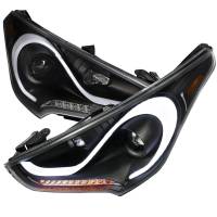 Spec'D Tuning Products - Spec-D 2012-2017 Hyundai Veloster LED Bar Projector Headlight w/ Sequential Turn Signal Lights (Matte Black Housing/Clear Lens) - Image 1
