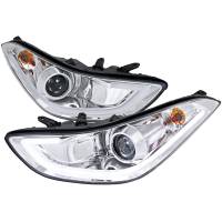 Spec'D Tuning Products - Spec-D 2011-2013 Hyundai Elantra LED Bar Projector Headlights (Chrome Housing/Clear Lens) - Image 1