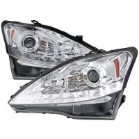 Spec'D Tuning Products - Spec-D 2006-2010 Lexus IS250/IS350 SMD LED Light Strip Projector Headlights (Chrome Housing/Clear Lens) - Image 1