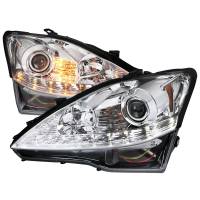 Spec'D Tuning Products - Spec-D 2006-2010 Lexus IS250/IS350 SMD LED Light Strip Projector Headlights w/ Sequential Turn Signal Lights (Chrome Housing/Clear Lens) - Image 1