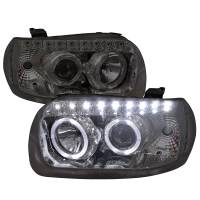 Spec'D Tuning Products - Spec-D 2005-2007 Ford Escape Dual Halo Projector Headlights w/ SMD LED Light Strip (Chrome Housing/Smoke Lens) - Image 1