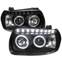 Spec'D Tuning Products - Spec-D 2005-2007 Ford Escape Dual Halo Projector Headlights w/ SMD LED Light Strip (Matte Black Housing/Clear Lens) - Image 1