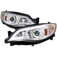 Spec'D Tuning Products - Spec-D 2008-2014 Subaru Impreza WRX/ 2008-2011 Outback Sport LED Bar Projector Headlights (Chrome Housing/Clear Lens) - Image 1