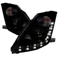 Spec'D Tuning Products - Spec-D 2006-2009 Nissan 350Z SMD LED Light Strip Projector Headlights (Black Housing/Smoke Lens) - Image 1