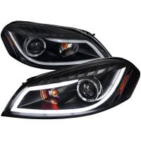Spec'D Tuning Products - Spec-D 2006-2013 Chevrolet Impala / 2014-2015 Impala Limited / 2006-2007 Monte Carlo LED Bar Projector Headlights (Matte Black Housing/Clear Lens) - Image 1