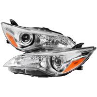 Spec'D Tuning Products - Spec-D 2015-2017 Toyota Camry Projector Headlights w/ Amber Reflectors (Chrome Housing/Clear Lens) - Image 1