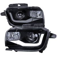 Spec'D Tuning Products - Spec-D 2010-2013 Chevrolet Camaro LED Bar Projector Headlights (Glossy Black Housing/Smoke Lens) - Image 1
