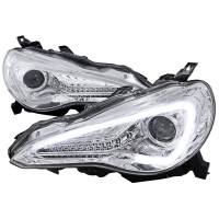 Spec'D Tuning Products - Spec-D 2012-2017 Scion FRS/ Toyota 86 Projector Headlights w/ LED Strip & Turn Signal Lights (Chrome Housing/Clear Lens) - Image 1