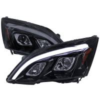 Spec'D Tuning Products - Spec-D 2007-2011 Honda CR-V LED Bar Projector Headlights (Glossy Black Housing/Smoke Lens) - Image 1