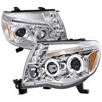 Spec'D Tuning Products - Spec-D 2005-2011 Toyota Tacoma Dual Halo Projector Headlights (Chrome Housing/Clear Lens) - Image 1