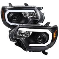 Spec'D Tuning Products - Spec-D 2012-2015 Toyota Tacoma LED C-Bar Projector Headlights (Matte Black Housing/Clear Lens) - Image 1