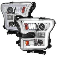 Spec'D Tuning Products - Spec-D 2015-2017 Ford F-150 LED Bar Projector Headlights - RS (Chrome Housing/Clear Lens) - Image 1