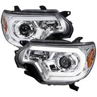Spec'D Tuning Products - Spec-D 2012-2015 Toyota Tacoma LED C-Bar Projector Headlights (Chrome Housing/Clear Lens) - Image 1