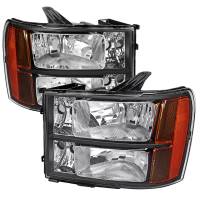 Spec'D Tuning Products - Spec-D 2007-2014 GMC Sierra Factory Style Headlights (Matte Black Housing/Clear Lens) - Image 1